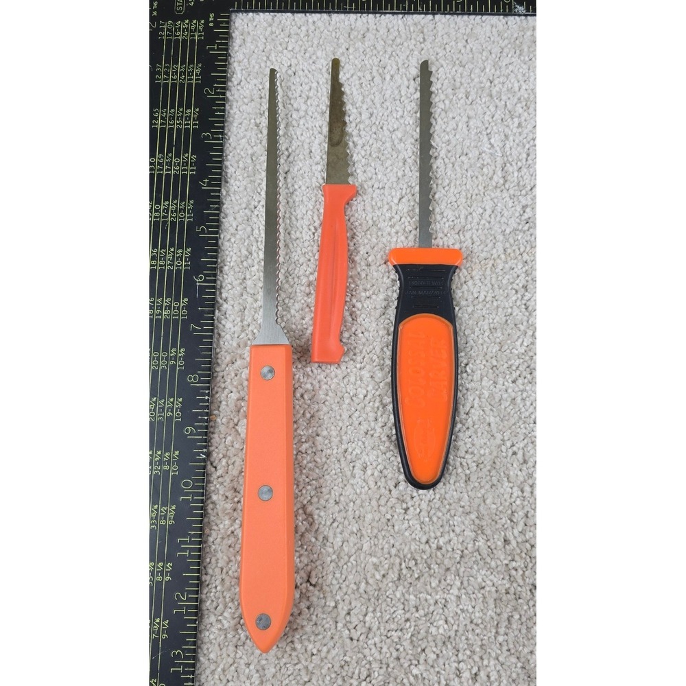 Pumpkin Masters Pumpkin Carving Tool‎ Set Orange Serrated Blades Colossal Carver